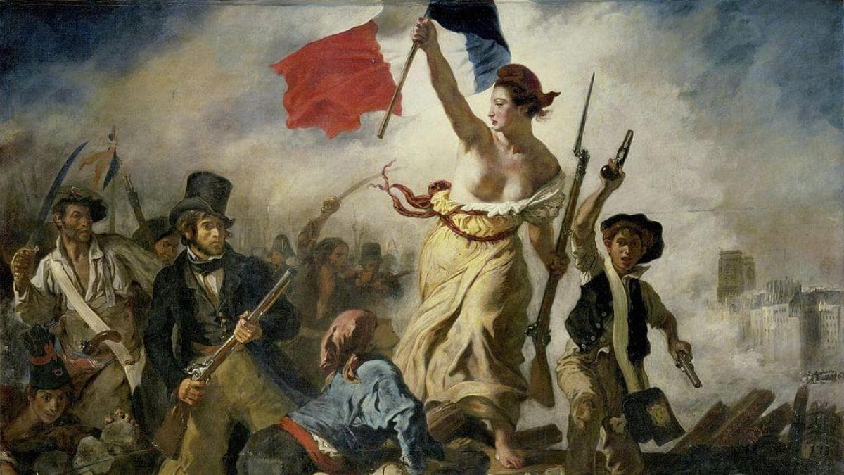 La Liberté guidant le peuple (La Libertad guiando al pueblo), de Eugène Delacroix, pintada en 1830.